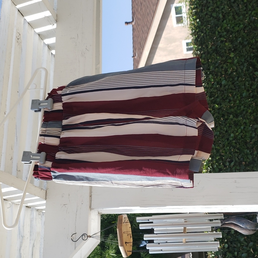 Striped Stretchy Waist Shorts